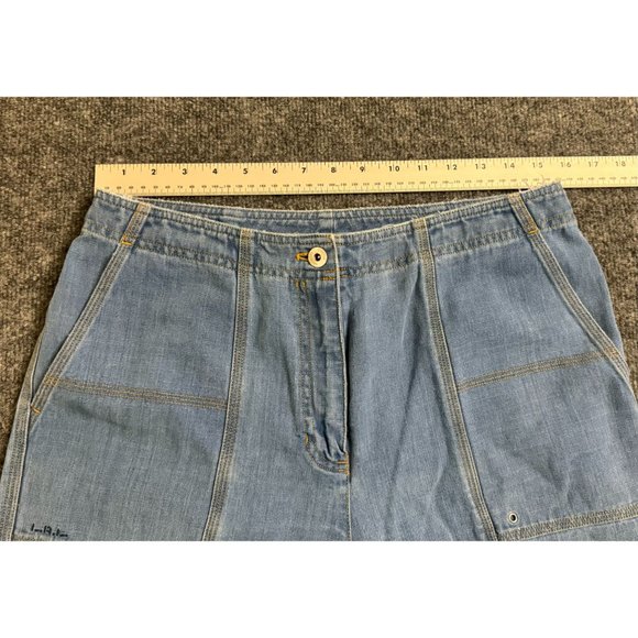 VTG Ralph Lauren Cropped Jeans‎ Women 10 Wide-Leg Gaucho Retro 90s Y2K Denim LRL - Picture 7 of 10